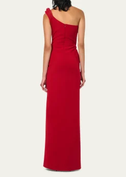 Gaurav GuptaErytheia Sculpted One-Shoulder Column Gown