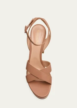 Gianvito RossiCrisscross Ankle-Strap Platform Sandals