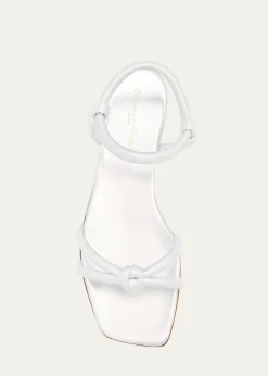 Gianvito RossiJuno Nappa Leather Knotted Ankle-Strap Sandals