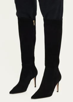 Gianvito Rossi85mm Suede Knee-High Boots