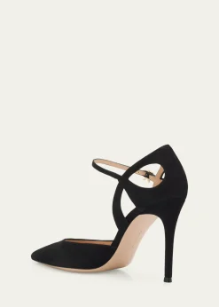 Gianvito Rossi95mm Suede Pointed-Toe Pumps