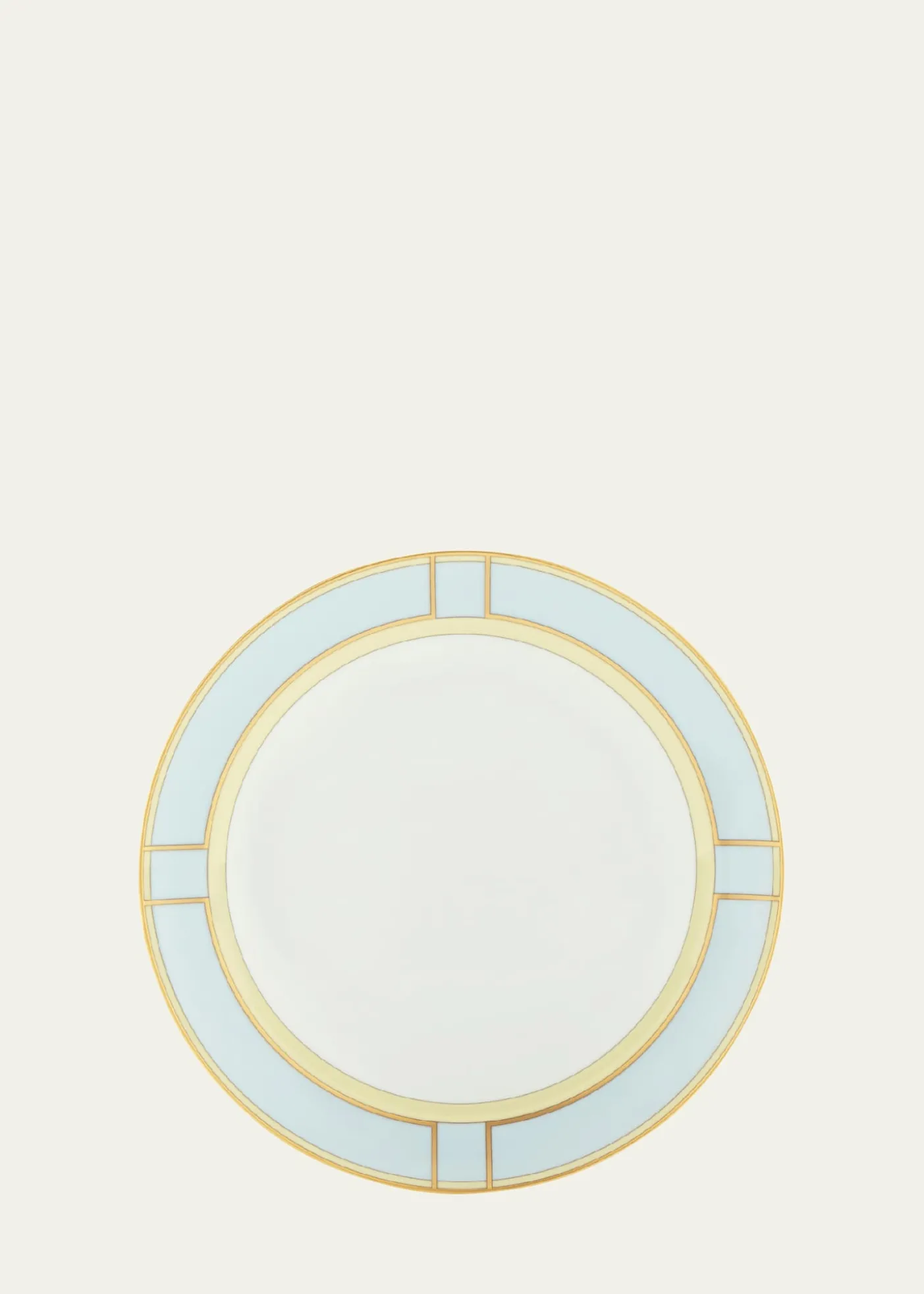 GINORI 1735Diva Colonna Flat Plate, Celeste
