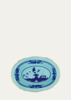 GINORI 1735Oriente Italiano Iris Deep Oval Serving Bowl