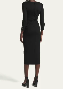 Giorgio ArmaniAsymmetric Keyhole Midi Dress