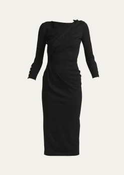 Giorgio ArmaniAsymmetric Keyhole Midi Dress