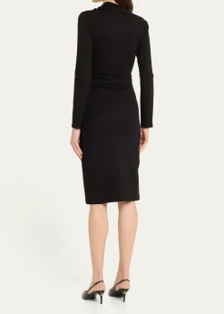 Giorgio ArmaniAsymmetric Long-Sleeve Jersey Dress