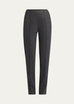 Giorgio ArmaniCashmere Flannel Slim-Leg Ankle Trousers