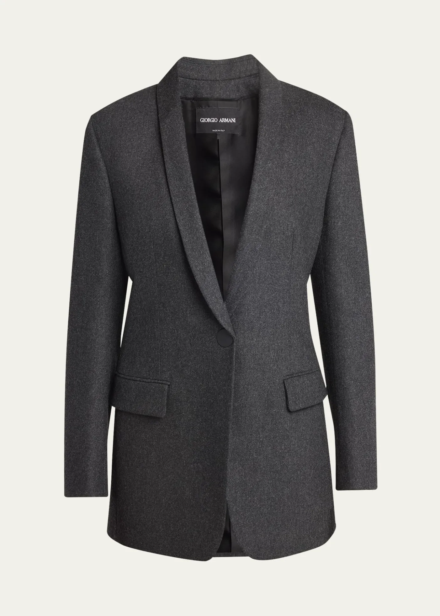 Giorgio ArmaniCashmere Flannel Single-Breasted Blazer
