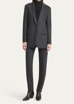 Giorgio ArmaniCashmere Flannel Single-Breasted Blazer