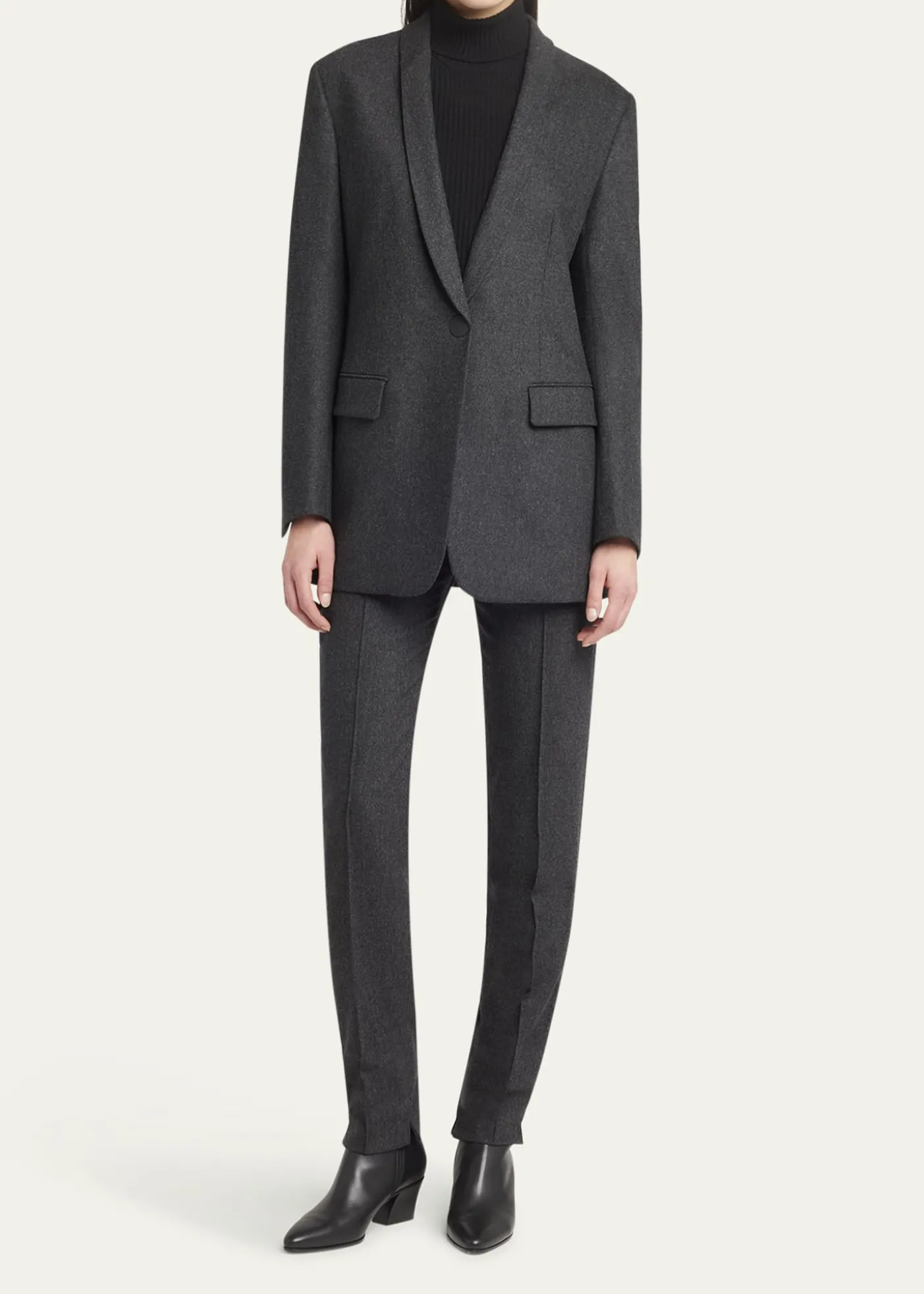 Giorgio ArmaniCashmere Flannel Single-Breasted Blazer