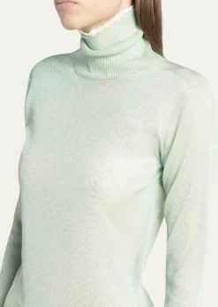 Giorgio ArmaniDouble-Layer Open-Back Lurex Jersey Midi Dress