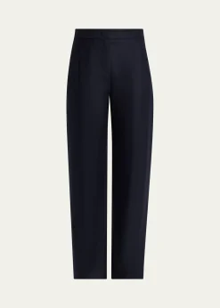 Giorgio ArmaniFlanella Cashmere Straight-Leg Pants