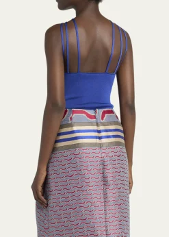 Giorgio ArmaniHigh-Neck Strappy Tank Top