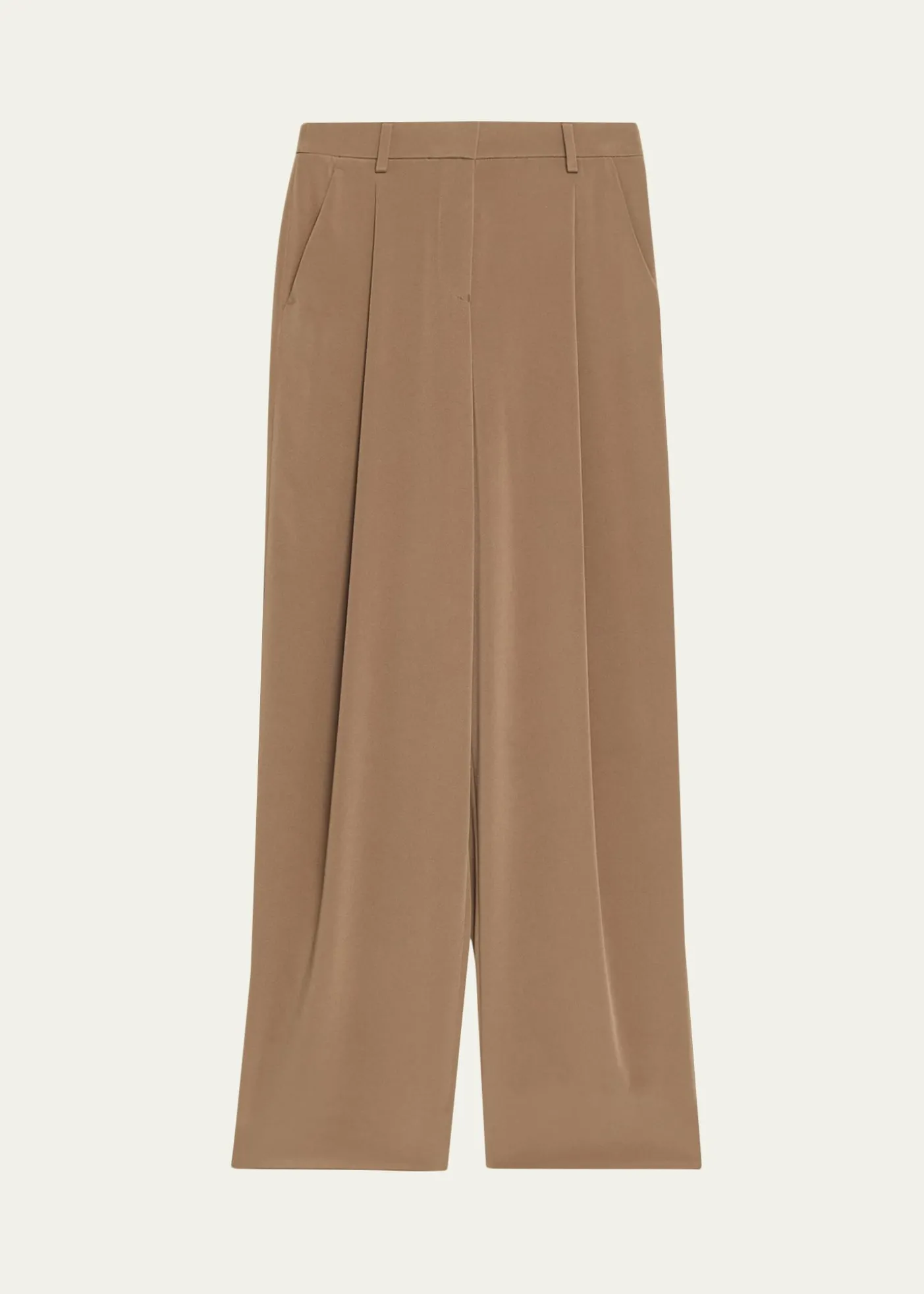 Giorgio ArmaniHigh-Rise Pleated Straight-Leg Trousers