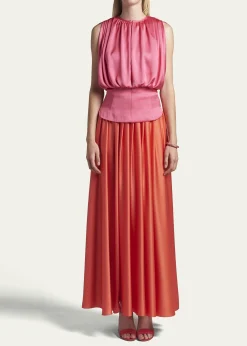 Giorgio ArmaniPleated Silk Balloon Tank