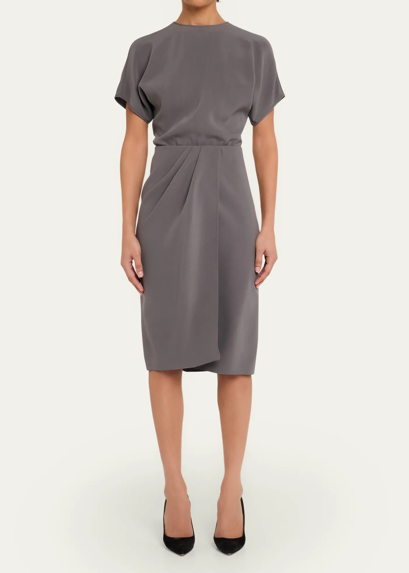 Giorgio ArmaniPleated Washed Silk Crepe Dress