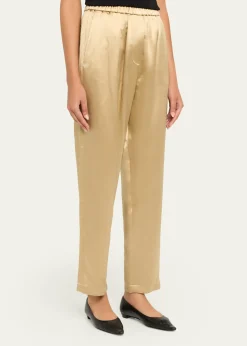 Giorgio ArmaniRelaxed-Leg Silk Pull-On Trousers