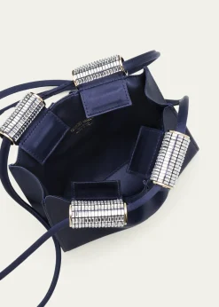 Giorgio ArmaniSatin Shoulder Bag with Rhinestone Detail