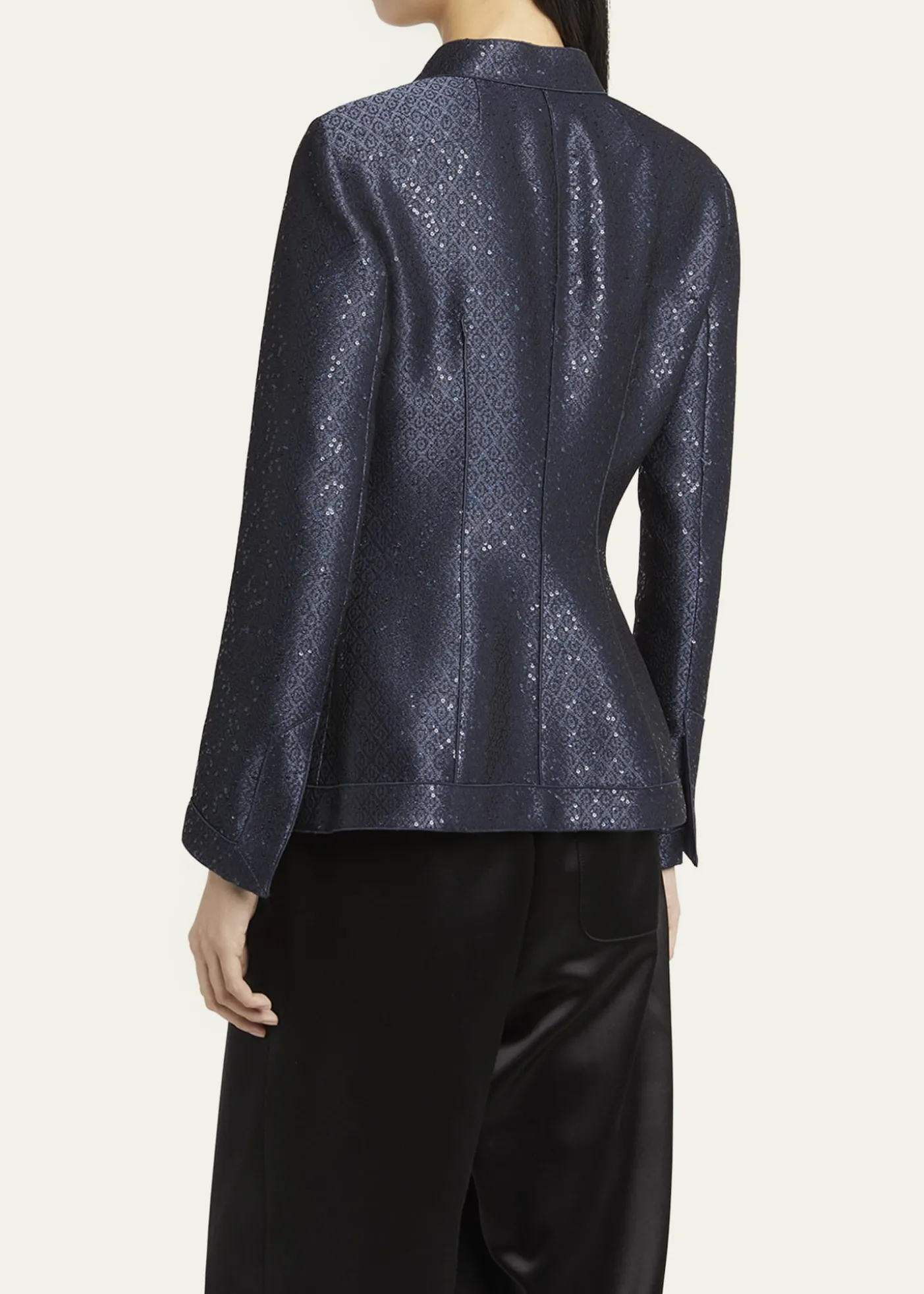Giorgio ArmaniSequin Jacquard Single-Breasted Evening Jacket