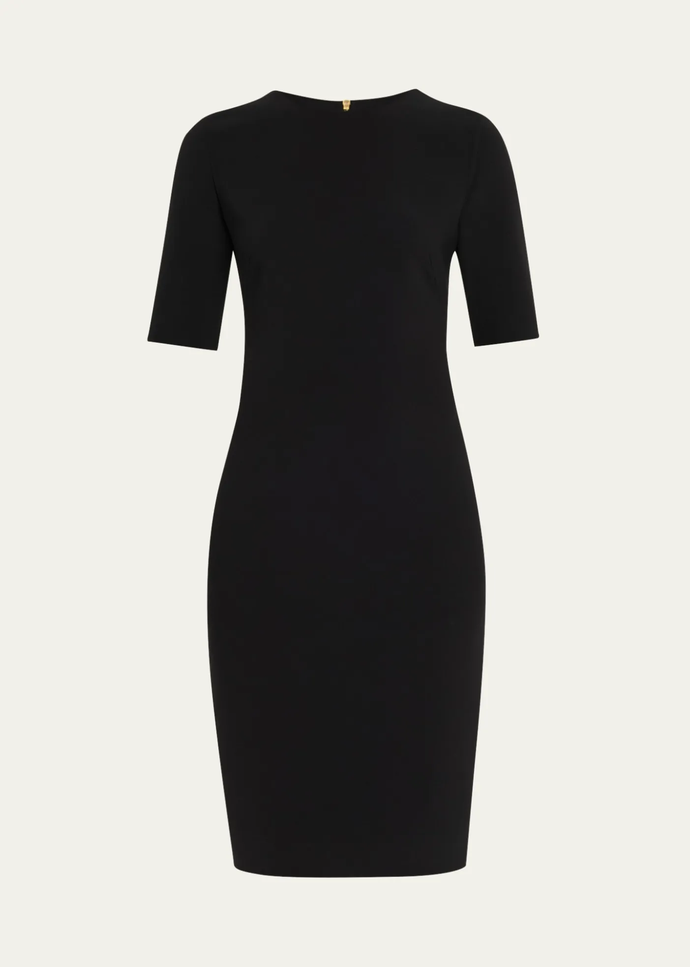 Giorgio ArmaniShort-Sleeve Wool Crepe Stretch Dress