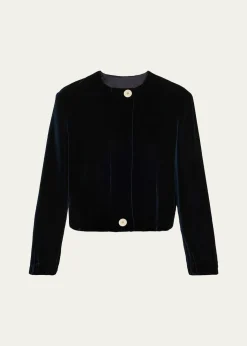 Giorgio ArmaniShort Velvet Jacket