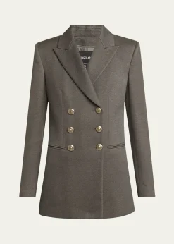 Giorgio ArmaniSilk Cotton Double-Breasted Blazer