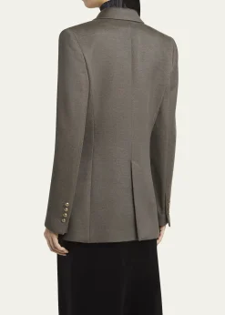 Giorgio ArmaniSilk Cotton Double-Breasted Blazer