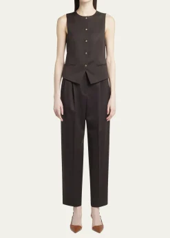 Giorgio ArmaniSingle-Breasted Wool Vest