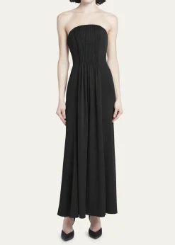 Giorgio ArmaniStrapless Plisse Gown