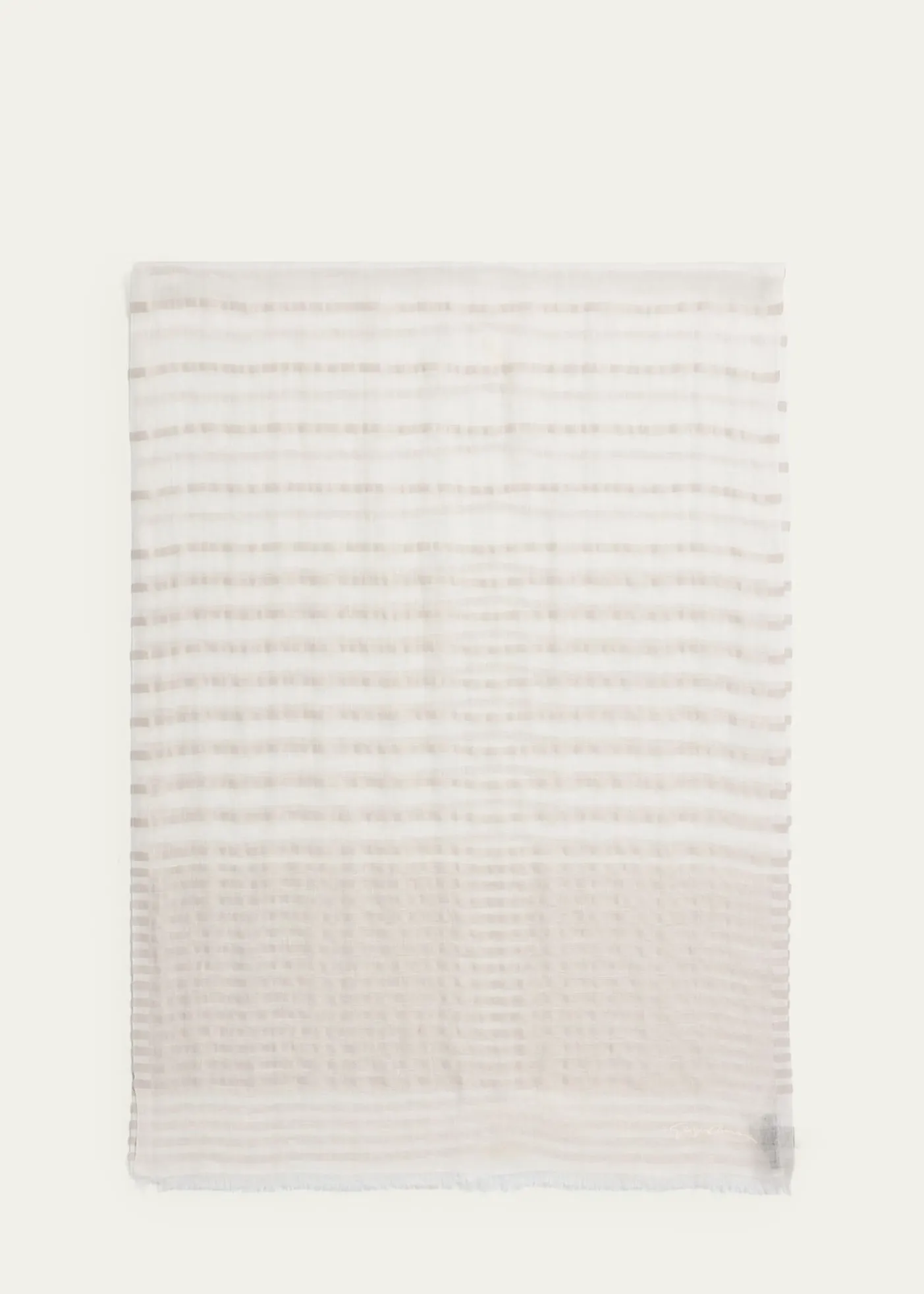 Giorgio Armani Striped Linen-Cotton Jacquard Stole, 80" x 28"