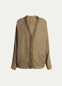 Giorgio ArmaniV-Neck Single-Breasted Utility Jacket