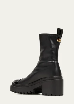 Giuseppe ZanottiLeather Cap-Toe Moto Boots