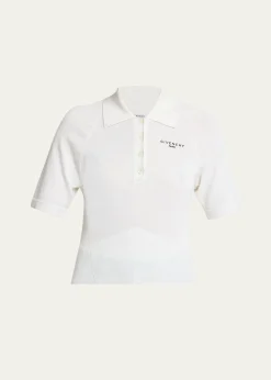 GivenchyCropped Short-Sleeve Polo Shirt