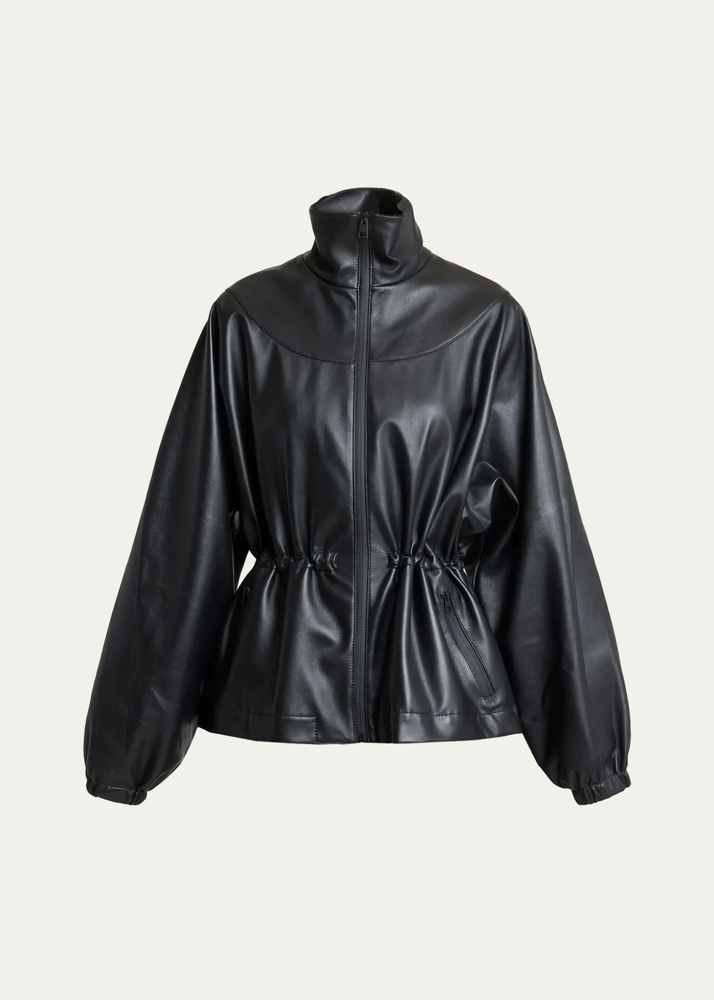 GivenchyLeather Drawstring Tracksuit Jacket