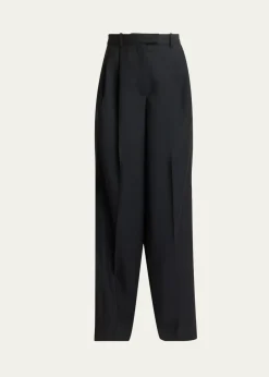 GivenchyPleated Wool-Mohair Tuxedo Pants