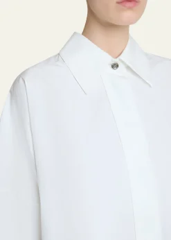 GivenchyShort-Sleeve Cotton Poplin Button-Down Shirt
