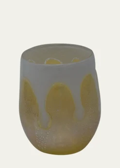 4 GLASS MURANOGoccia White Drinking Glass, 10 oz.