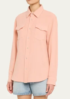 God's True CashmerePeach Blush Cashmere Button-Down Shirt