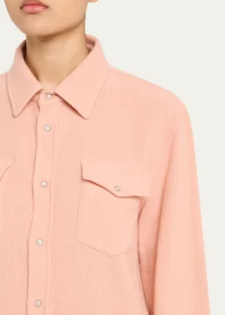 God's True CashmerePeach Blush Cashmere Button-Down Shirt