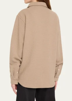 God's True CashmereSmoke Waffle Cashmere Shirt Jacket