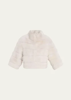 GorskiLamb Shearling 3/4-Sleeve Crop Coat