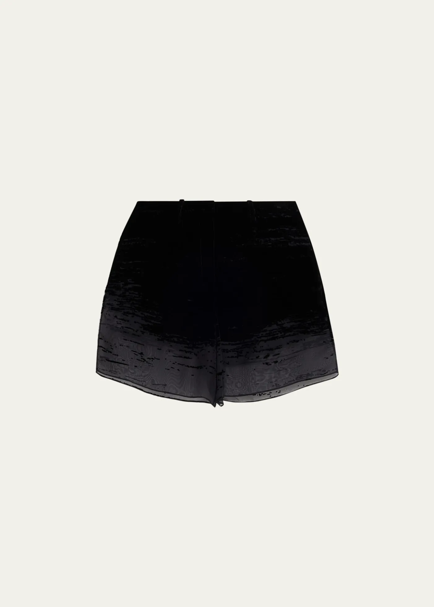 GRACE LINGGlitch Devoré Velvet Sheer Chiffon Shorts