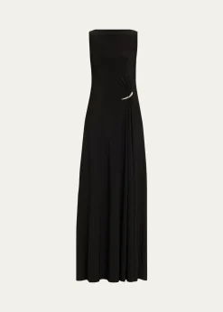 GRACE LINGStrapless Claw Gathered Maxi Dress