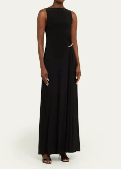 GRACE LINGStrapless Claw Gathered Maxi Dress