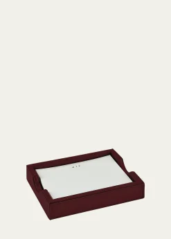Graphic ImageLeather Memo Tray with 100 "WTF" Note Cards