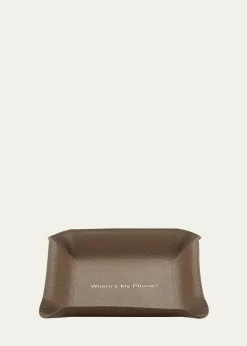 Graphic Image"Where's My Phone?" Leather Valet Tray