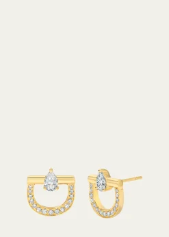 Graziela Gems18K Diamond Stirrup Stud Earrings