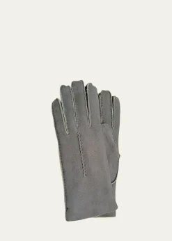 Guanti Giglio FiorentinoLambskin Shearling-Lined Gloves