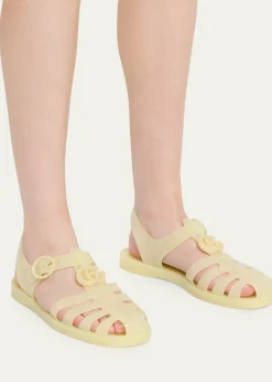GucciGG Glossy Jelly Fisherman Sandals