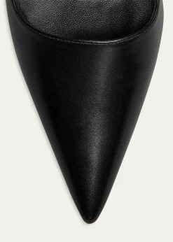 Gucci85mm Trinity Leather Pointed-Toe Pumps